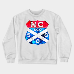 North Coast 500 Scottish Coast Vintage Driving Emblem Crewneck Sweatshirt